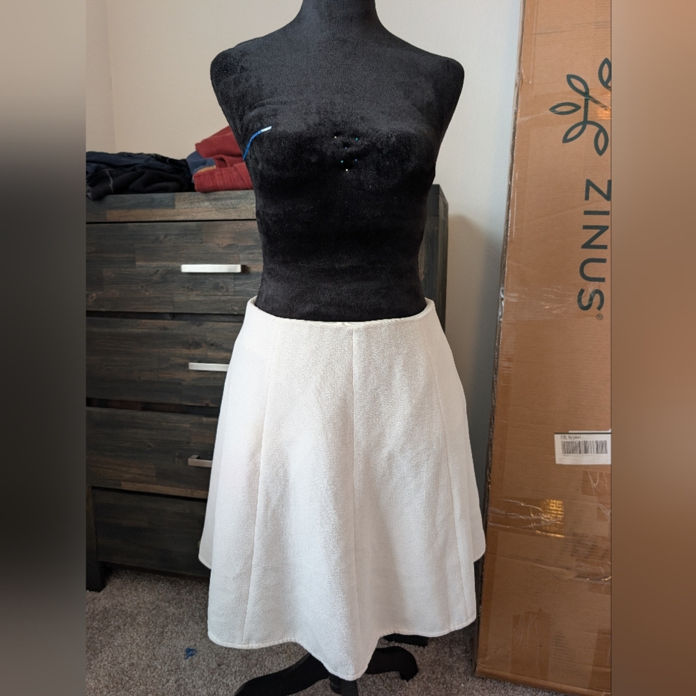 Club Monaco Cream A-Line Skirt